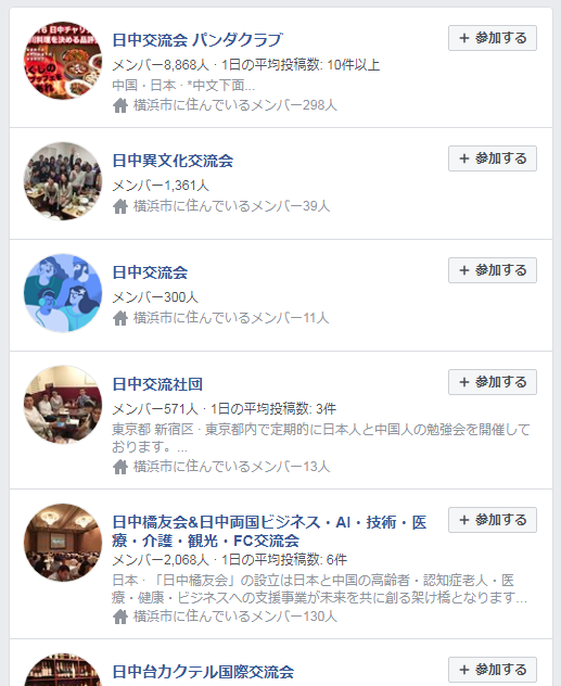 Facebookの中国コミュニティ